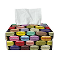 French Macarons Pattern Print Rectangle Tissue Box Cover