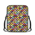 French Macarons Pattern Print Rectangular Crossbody Bag