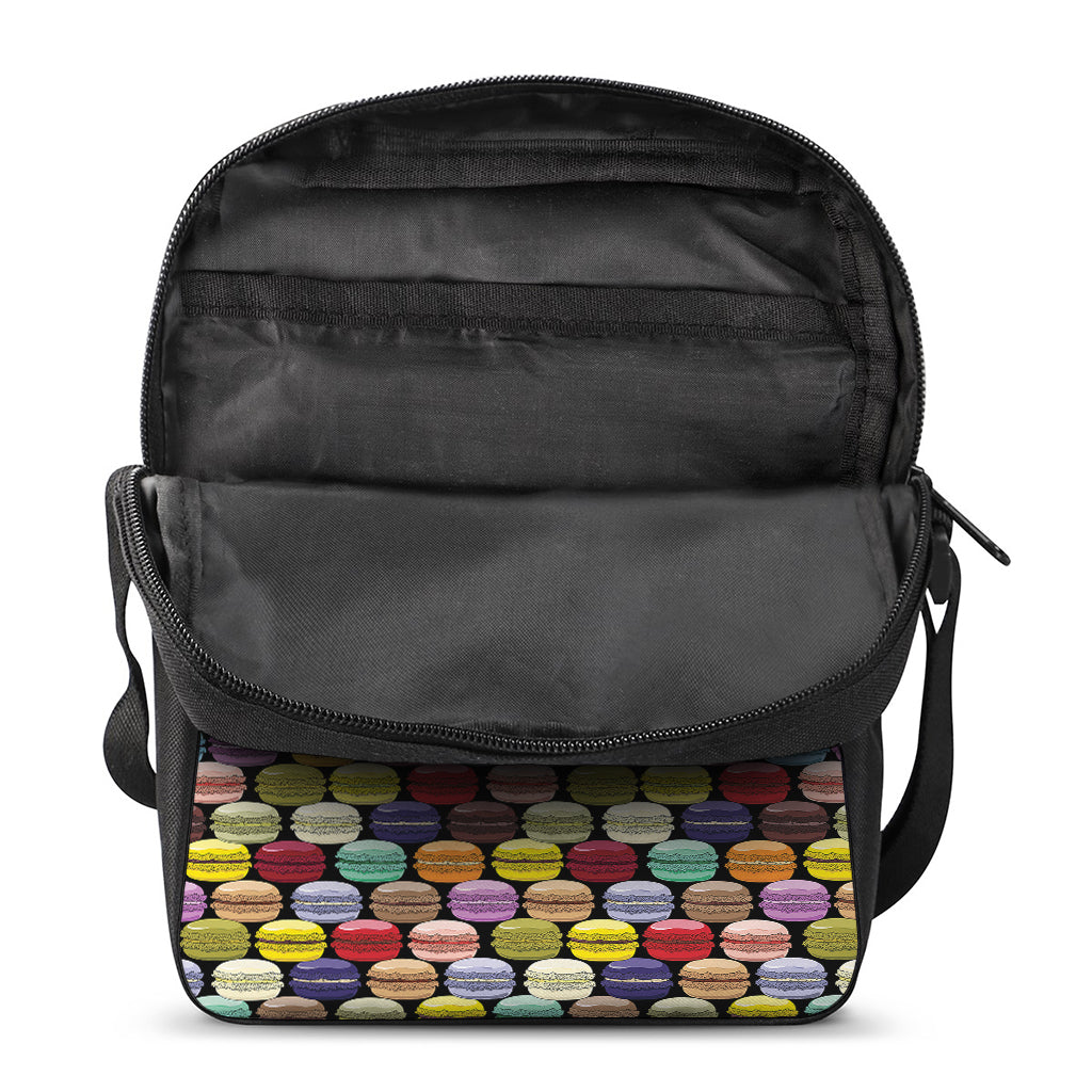 French Macarons Pattern Print Rectangular Crossbody Bag