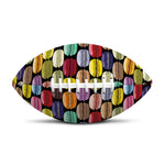 French Macarons Pattern Print Rugby Ball