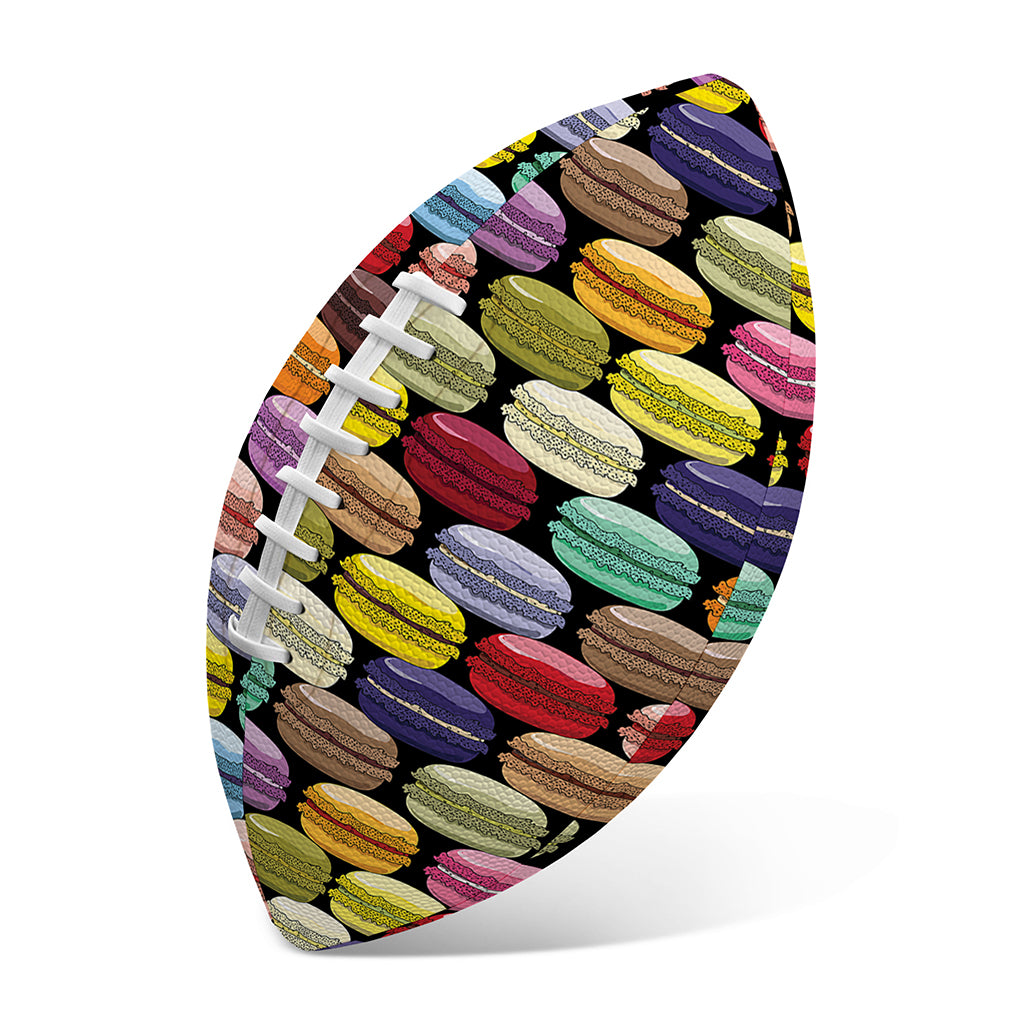 French Macarons Pattern Print Rugby Ball