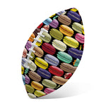 French Macarons Pattern Print Rugby Ball