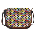 French Macarons Pattern Print Saddle Bag