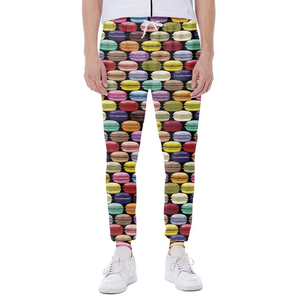 French Macarons Pattern Print Scuba Joggers