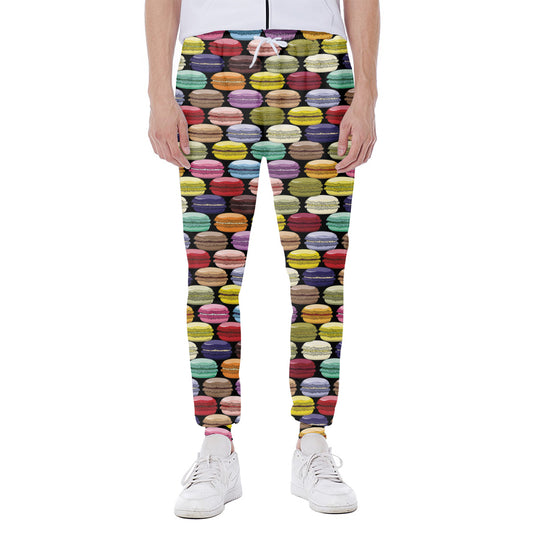 French Macarons Pattern Print Scuba Joggers