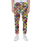 French Macarons Pattern Print Scuba Joggers