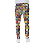 French Macarons Pattern Print Scuba Joggers