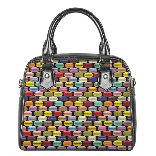 French Macarons Pattern Print Shoulder Handbag