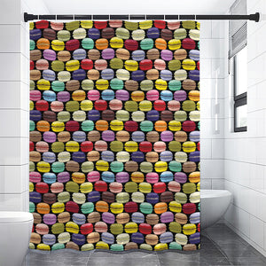 French Macarons Pattern Print Shower Curtain