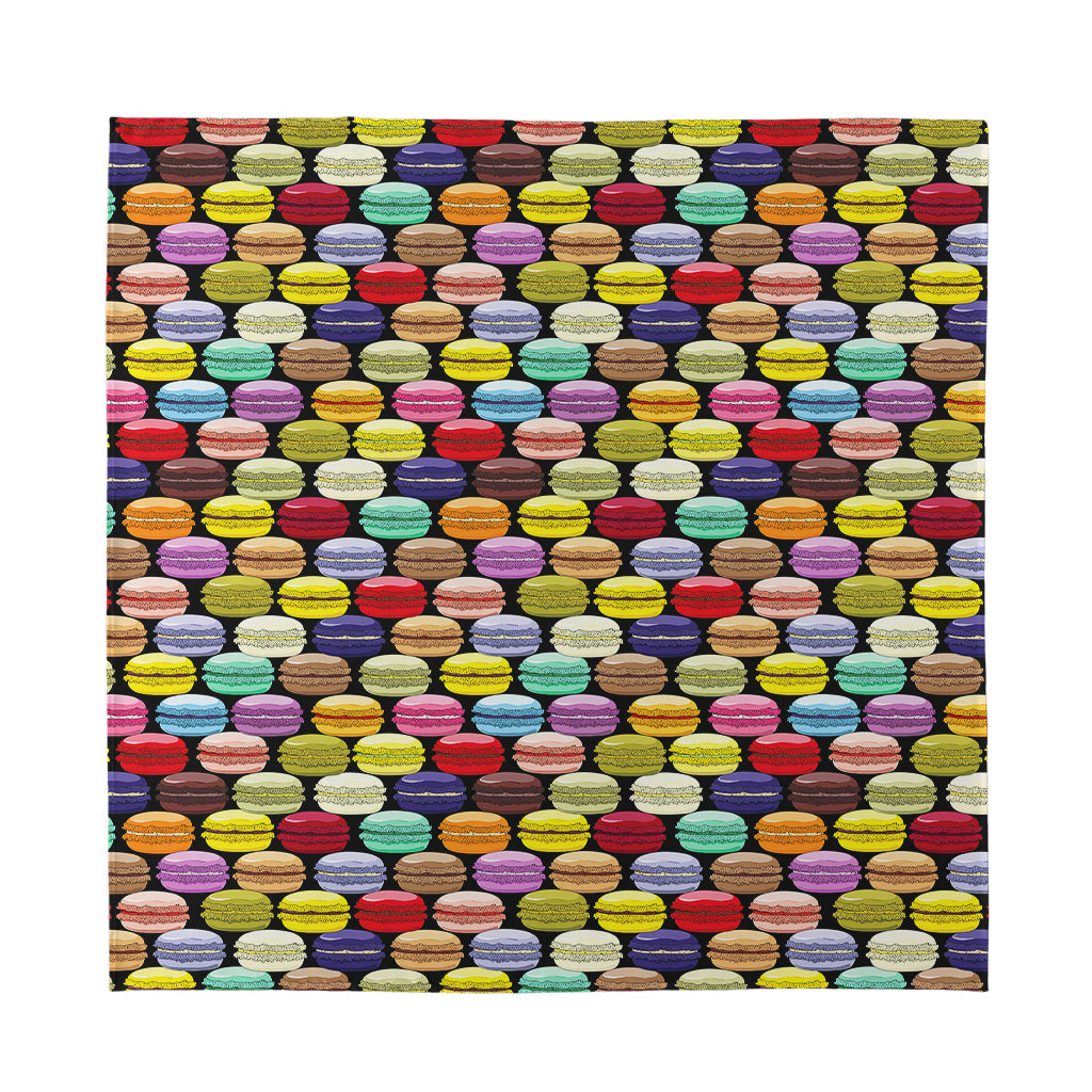 French Macarons Pattern Print Silk Bandana