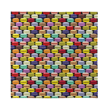 French Macarons Pattern Print Silk Bandana