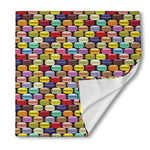 French Macarons Pattern Print Silk Bandana