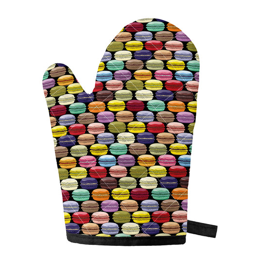 French Macarons Pattern Print Single Oven Mitt