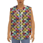 French Macarons Pattern Print Sleeveless Baseball Jersey