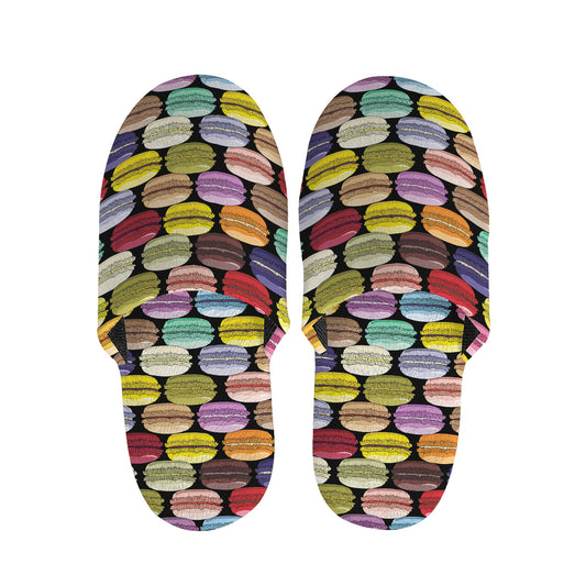 French Macarons Pattern Print Slippers