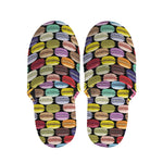 French Macarons Pattern Print Slippers