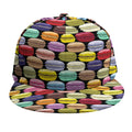 French Macarons Pattern Print Snapback Cap