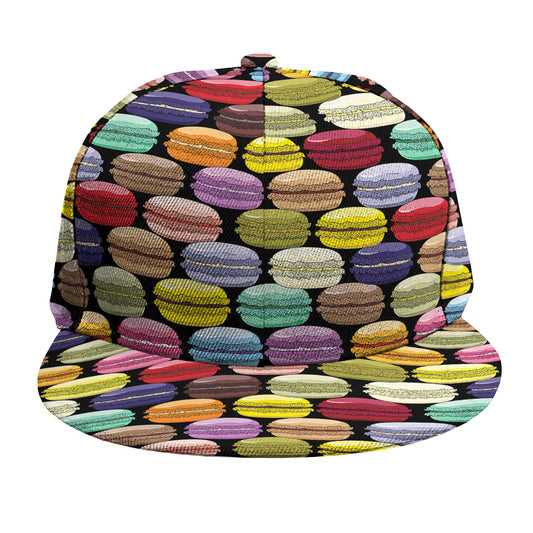 French Macarons Pattern Print Snapback Cap
