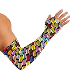 French Macarons Pattern Print Sun Protection Arm Sleeves