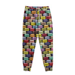 French Macarons Pattern Print Sweatpants