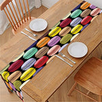 French Macarons Pattern Print Table Runner
