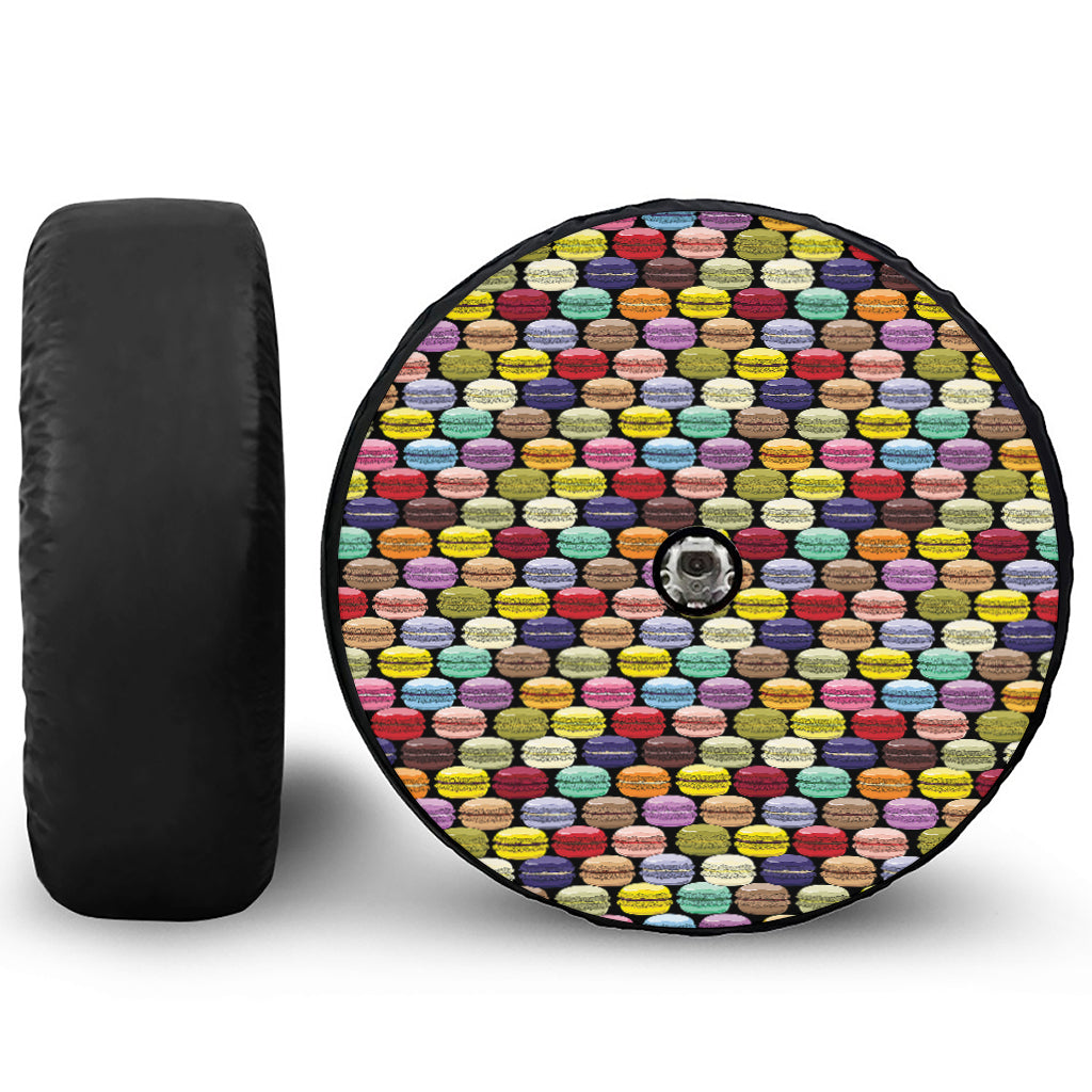 French Macarons Pattern Print Tire Cover With Camera Hole