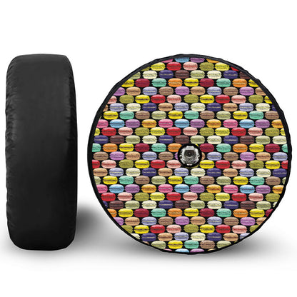 French Macarons Pattern Print Tire Cover With Camera Hole
