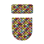 French Macarons Pattern Print Toilet Lid And Tank Cover Set