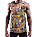 French Macarons Pattern Print Men's Workout Tank Top