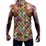French Macarons Pattern Print Training Tank Top