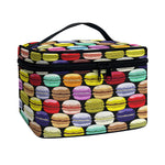 French Macarons Pattern Print Travel Makeup Bag