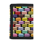 French Macarons Pattern Print Trifold Wallet