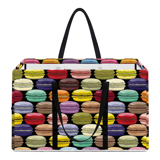 French Macarons Pattern Print Utility Tote Bag