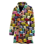 French Macarons Pattern Print Women's Bathrobe