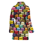 French Macarons Pattern Print Women's Bathrobe