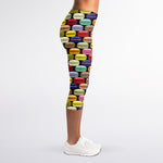 French Macarons Pattern Print Women's Capri Leggings