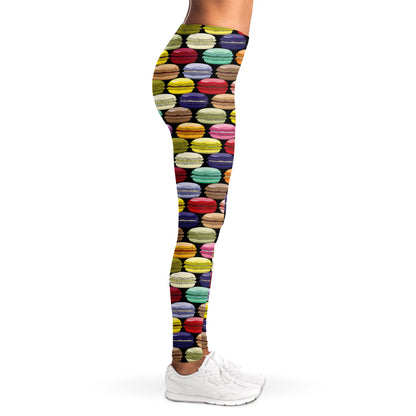 French Macarons Pattern Print Women's Leggings