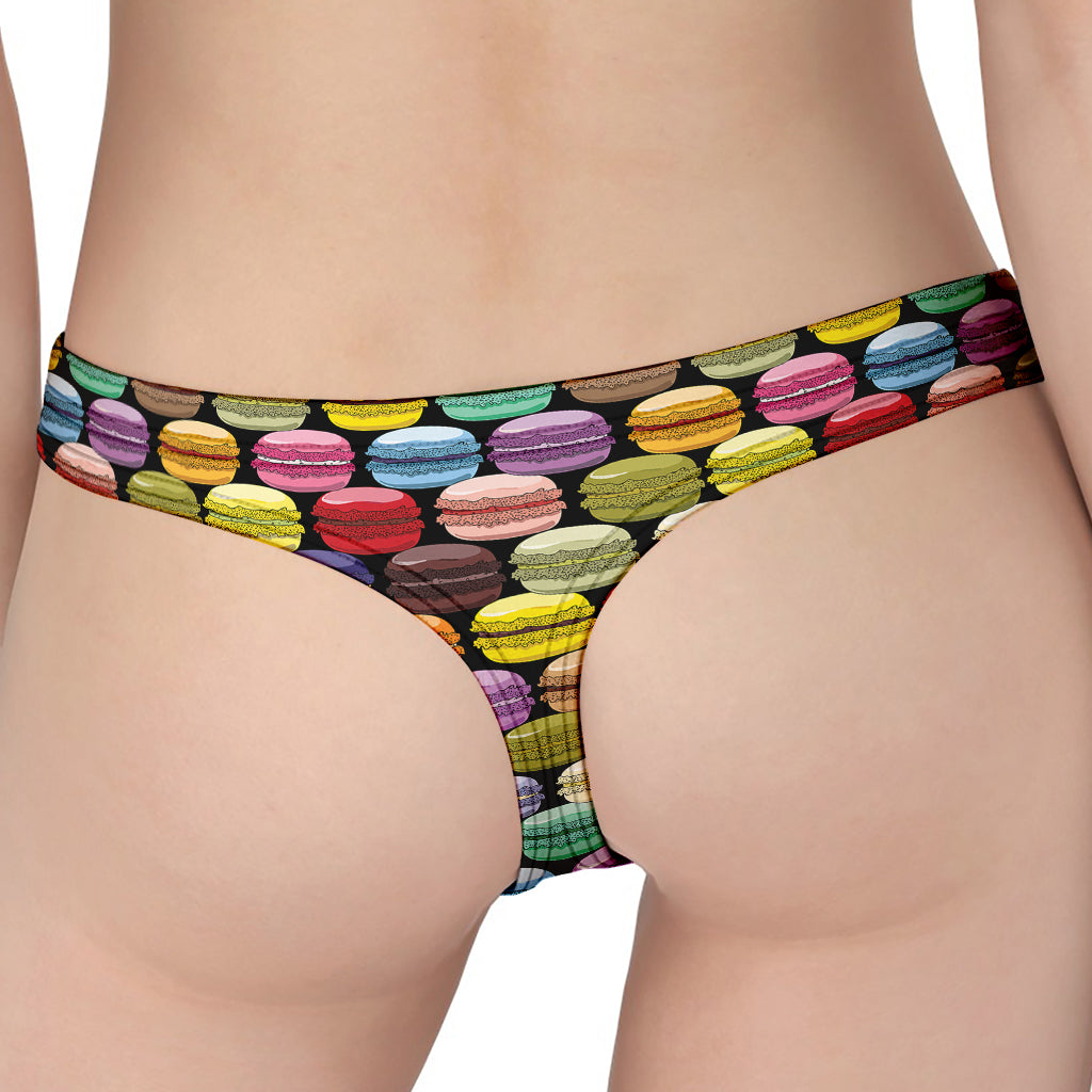 French Macarons Pattern Print Women's Thong