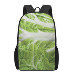 Fresh Cabbage Leaf Print 17 Inch Backpack