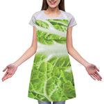 Fresh Cabbage Leaf Print Adjustable Apron