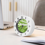 Fresh Cabbage Leaf Print Alarm Clock