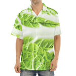 Fresh Cabbage Leaf Print Aloha Shirt