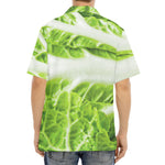 Fresh Cabbage Leaf Print Aloha Shirt