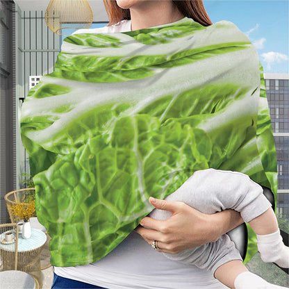 Fresh Cabbage Leaf Print Baby Seat Cover