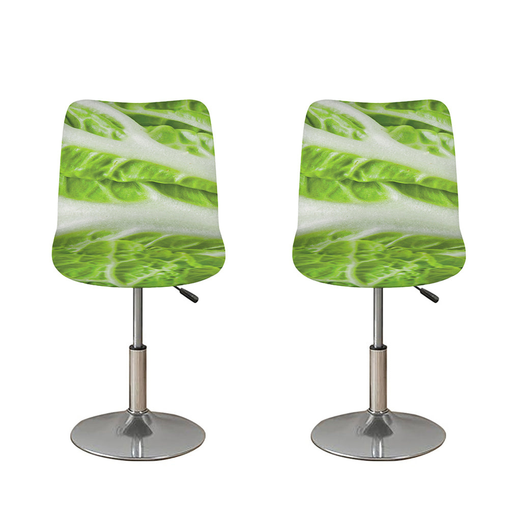 Fresh Cabbage Leaf Print Bar Stool Covers