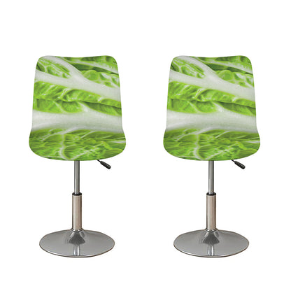 Fresh Cabbage Leaf Print Bar Stool Covers