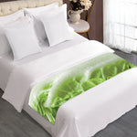 Fresh Cabbage Leaf Print Bed Runner