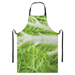 Fresh Cabbage Leaf Print Bib Apron With Pocket