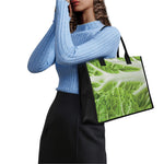 Fresh Cabbage Leaf Print Canvas Tote Bag