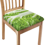 Fresh Cabbage Leaf Print Chair Cushion Cover